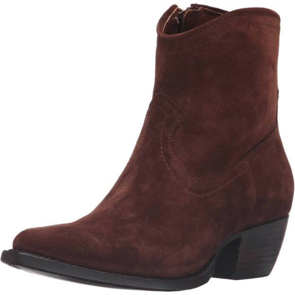 NIB Frye Sacha Short Boot in Brown Suede